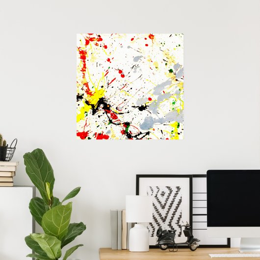 Poster Paint Splatter (Bureau à domicile)