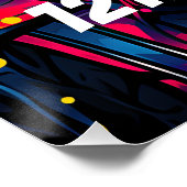 Poster Paintball Anniversaire fête personnalisée (Coin)