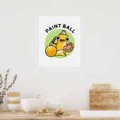Poster Paintball Funny Paint Pun (Cuisine)