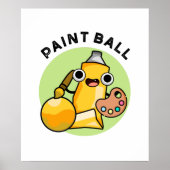 Poster Paintball Funny Paint Pun (Devant)