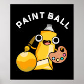 Poster Paintball Funny Paint Pun Dark BG (Devant)