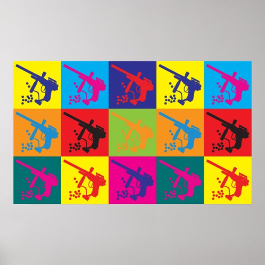 Poster Paintball Pop Art (Devant)