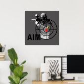 Poster Paintball Shooter - Objectif (Bureau à domicile)