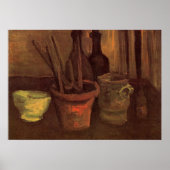 Poster Paintbrusks Still Life en Pot par Vincent van Gogh (Devant)