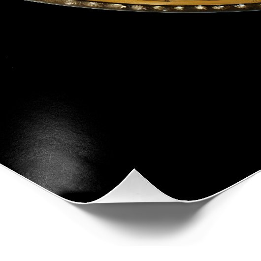 Poster Painted Gold Hamsa Amethyst Ruby Third Eye (Coin)