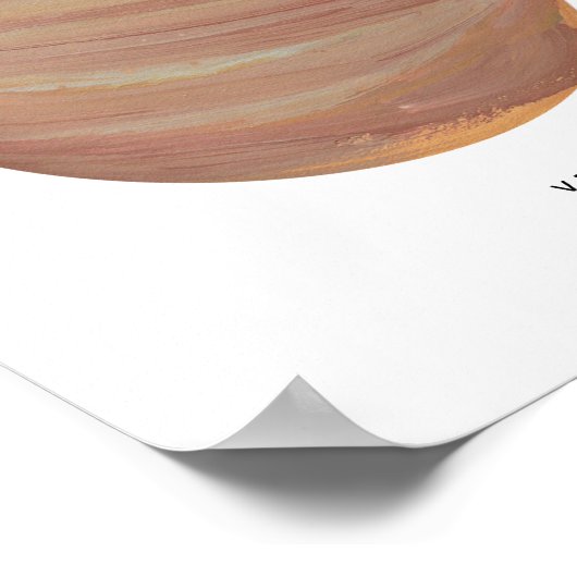 Poster Painted Planet Vénus Art Print (Coin)