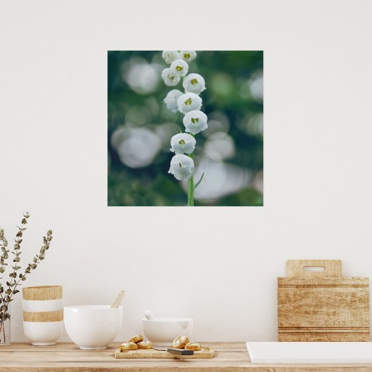 Poster Painterly Soft Lilly des fleurs de la vallée (Cuisine)