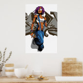 Poster Paintgurl gris gris (Cuisine)