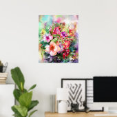 Poster Painting flower (Bureau à domicile)