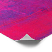 Poster Painting Magenta and Blue Abstract (Coin)
