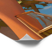 Poster Paire de dames sur une terrasse de Miami (Coin)