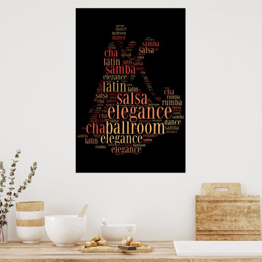 Poster Paire de danse en tant que mots conception de nuag (Cuisine)
