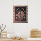 Poster Paire de filles dansantes exécutant un Kathak (Cuisine)