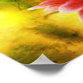 Poster Paire De Fleurs Rouge Et Blanc Art Distorti (Coin)