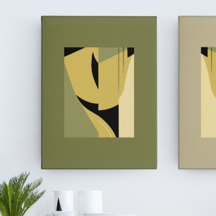 Poster Paire de formes Abstraites modernes en tons de ter
