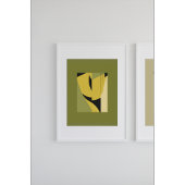Poster Paire de formes Abstraites modernes en tons de ter