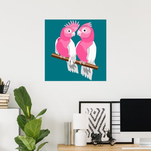 Poster Paire de Galahs (Bureau à domicile)