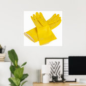 Poster Paire de gants en latex (Bureau à domicile)