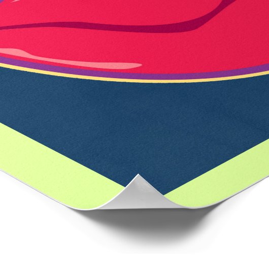 Poster Paire de lèvres rouges (Coin)