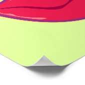 Poster Paire de lèvres rouges cerises (Coin)