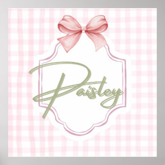 Poster Paisley Baby Girl En vichy