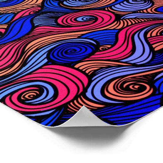 Poster Paisley haché (Coin)