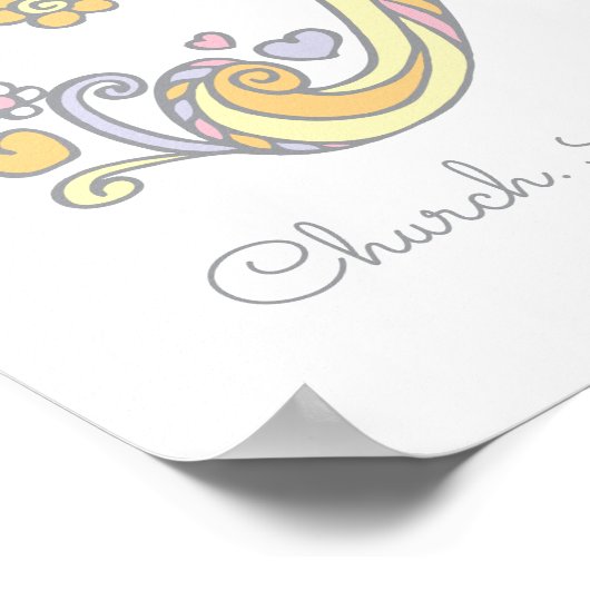 Poster Paisley monogram art filles nom et signification a (Coin)