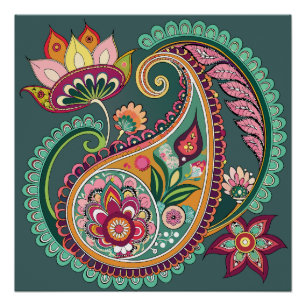 Poster Paisley Patterning