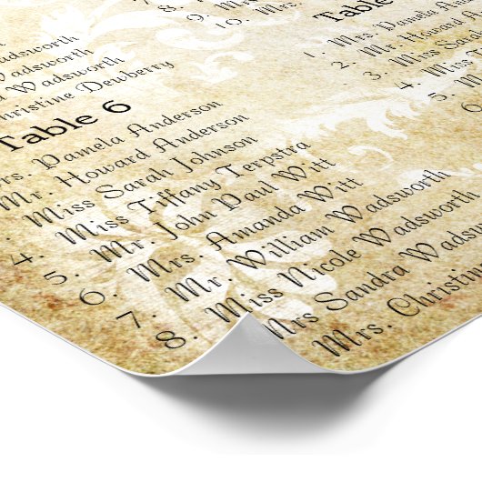 Poster Paisley Peacock Couleurs Réception Carte de siège (Coin)