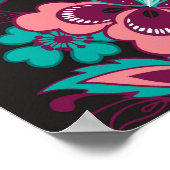 Poster Paisley Stripe : Noir Décoratif Sans Seamless (Coin)