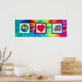 Poster Paix, Amour, Armadillos (Cuisine)