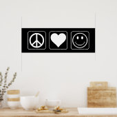 Poster Paix Amour Bonheur (Cuisine)