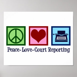 Poster Paix Amour Court Reporting