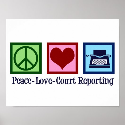 Poster Paix Amour Court Reporting (Devant)