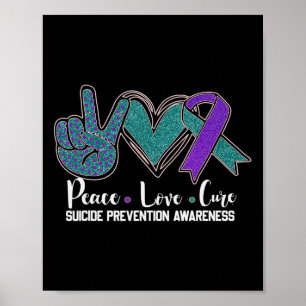 Poster Paix Amour Cure Prévention du suicide Sensibilisat