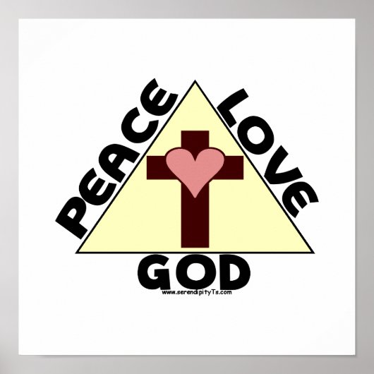 Poster Paix amour Dieu (Devant)