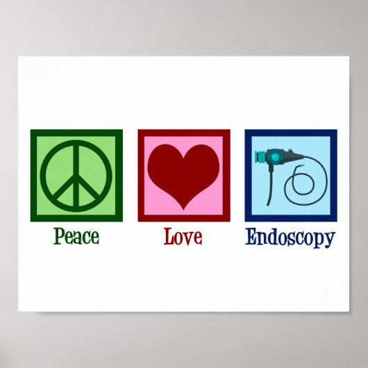 Poster Paix Amour Endoscopie (Devant)