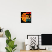 POSTER PAIX AMOUR ESPOIR ÉGALITÉ (Bureau à domicile)