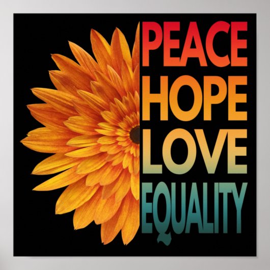 POSTER PAIX AMOUR ESPOIR ÉGALITÉ (Devant)