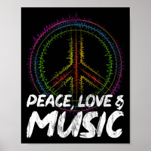 Poster Paix Amour Et Musique Paix