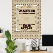 Poster Paix Amour et Unité (Bureau à domicile)