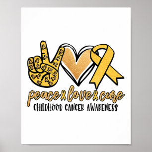 Poster Paix Amour Guérison Cancer de l'Enfant Conscience