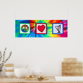 Poster Paix, Amour, Harpes (Cuisine)