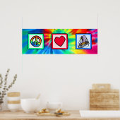 Poster Paix, Amour, Patinage sur glace (Cuisine)