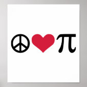 Poster Paix, Amour & Pi (Devant)