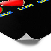 Poster Paix Amour Science (Coin)