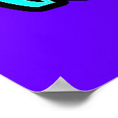 Poster Paix, Amour, Volley-ball ; Rétro (Coin)