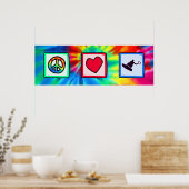 Poster Paix, Amour, Wakeboard (Cuisine)