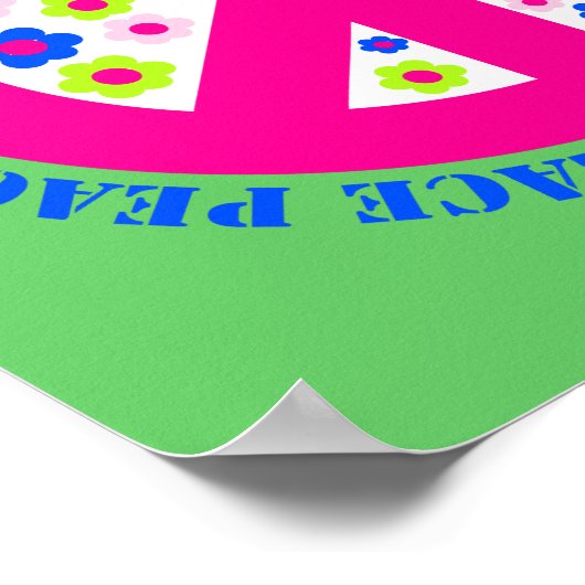 POSTER PAIX AUX FLEURS (Coin)