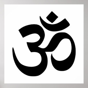 Poster Paix de ॐ de symbole de l'OM Namah Shivaya Aum